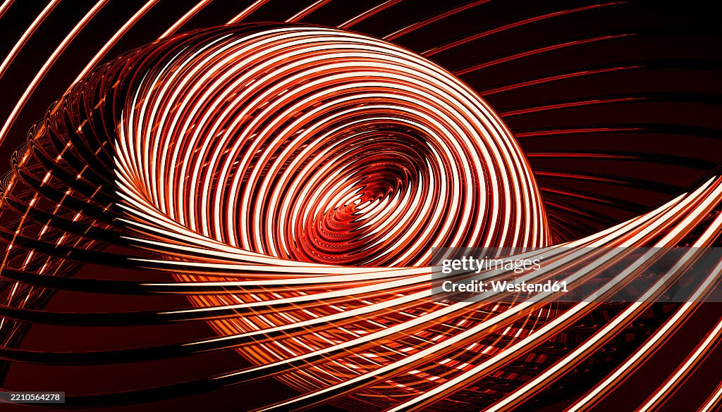 Abstract 3d Rounded Loop 3d Render Of An Abstract Geometric Design With Red And Dark Loops And ...