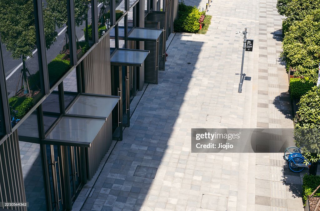 Empty city street
