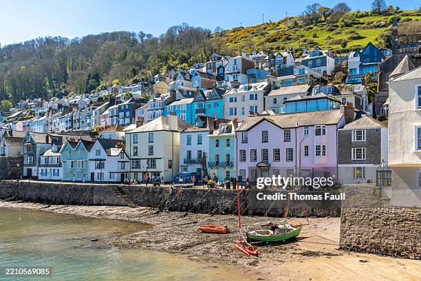 mixed architecture in dartmouth in devon - river dart devon stock pictures, royalty-free photos & images