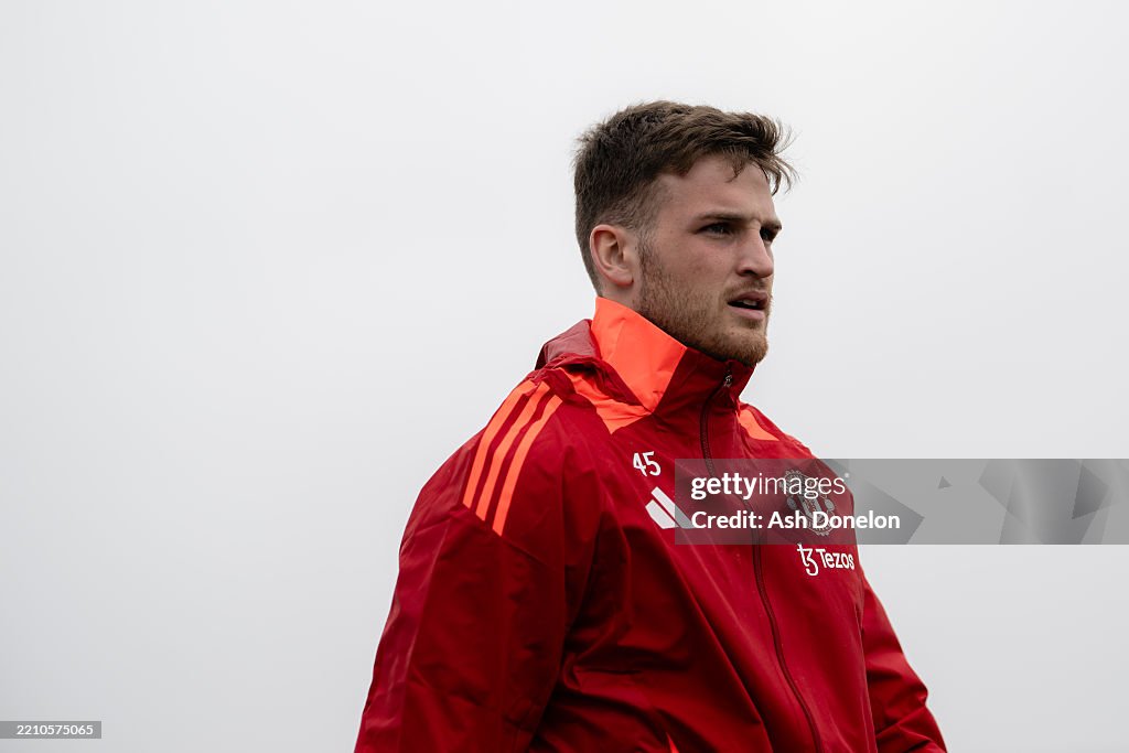 Manchester United Training Session And Press Conference - UEFA Europa League 2024/25 Quarter Final Second Leg