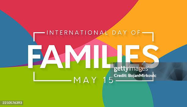 international day of families abstract poster, card, may 15. vector - family-day stock illustrations