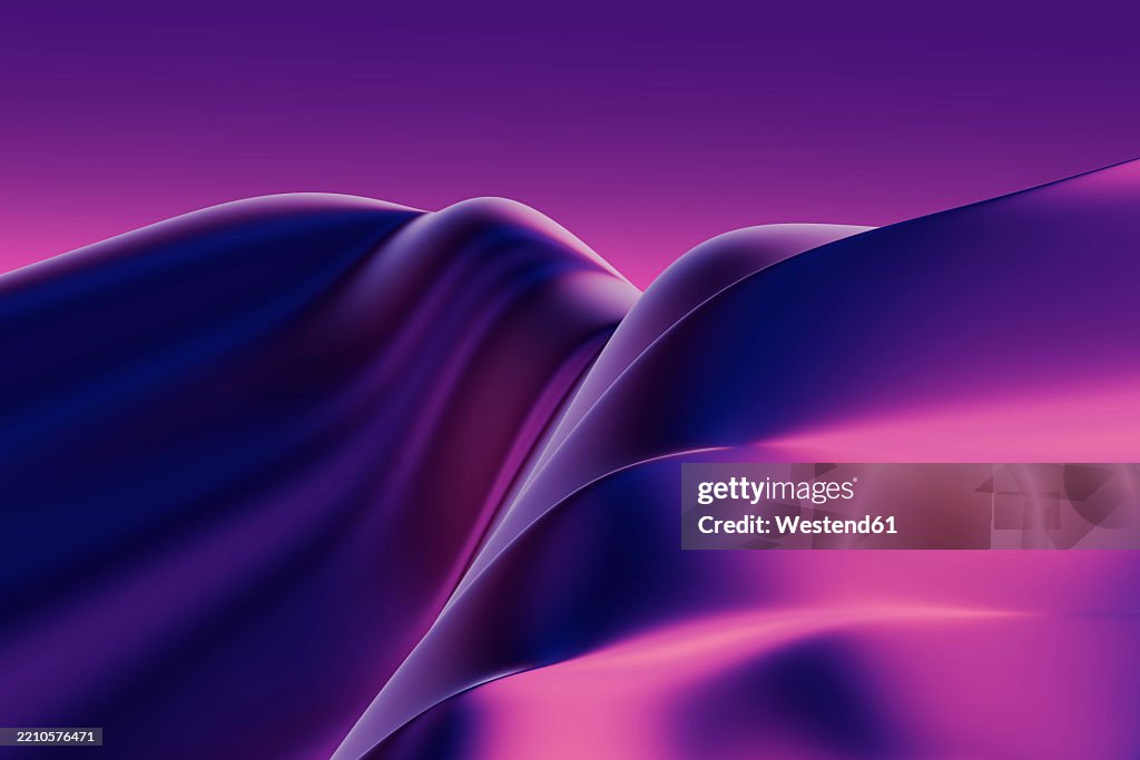 Purple Color Rendering Abstract 3d Rendering With Smooth Purple Gradients And Elegant Curves ...