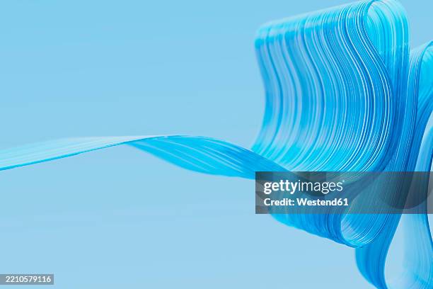 abstract glass textured waves in blue with a fluid and modern design - tape roll stock illustrations