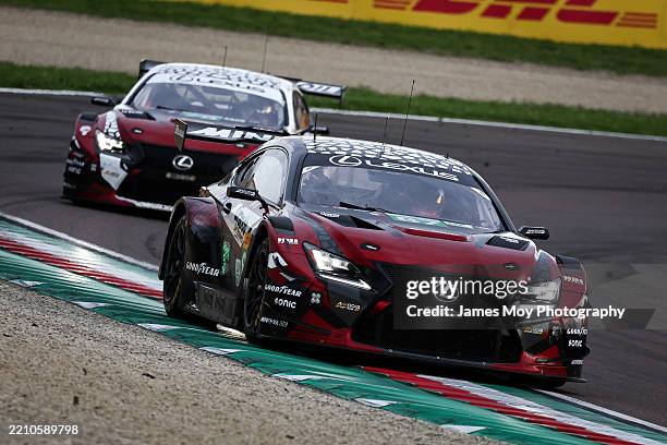 The Akkodis ASP Team Lexus RC F LMGT3 of Takeshi Kimura, Esteban Masson, and Jose Maria Lopez in action at the WEC 6 Hours of Imola at Autodromo Enzo...