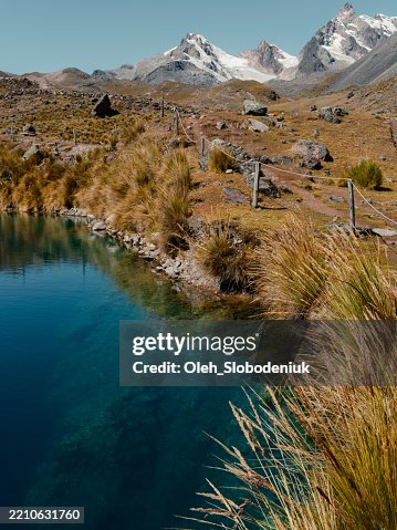 High altitude lake in Peruvian Andes High altitude lake in Peruvian Andes