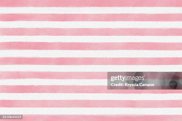 vintage pink watercolor stripes background on white - crepe paper stock pictures, royalty-free photos & images