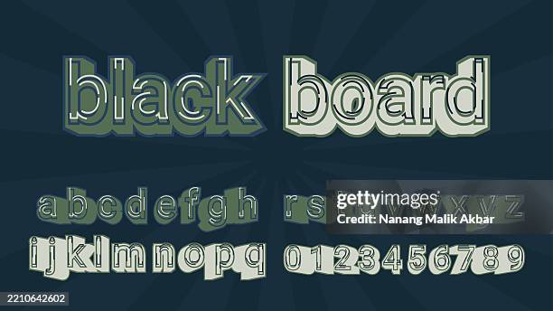 black board editable text effect. text can be changed in "graphic styles" panel. - chalkboard eraser stock illustrations