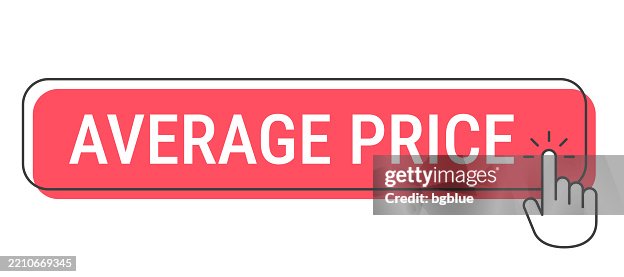 Average Price Click Button With Hand Cursor On White Background High ...