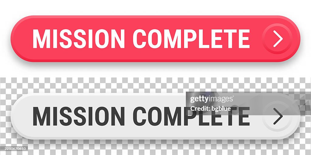Mission Button Mission Complete 3d Click Web Buttons On Blank Background High-Res ...