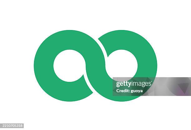 figure eight recycle symbol and urban environment. environmental protection concept illustration. - number 8 stock illustrations