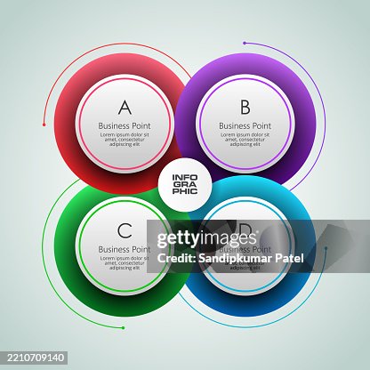 Infographic circle. Process chart. Vector diagram with 4 options. Can be used for graph, presentation, report, step options, web design. Infographic circle. Process chart. Vector diagram with 4 options. Can be used for graph, presentation, report, step options, web design.