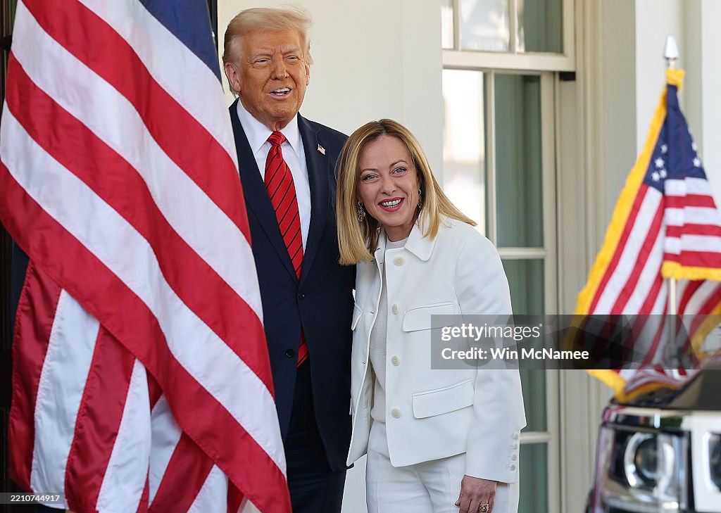 President Trump Meets With Visiting Italian Prime Minister Giorgia Meloni At The White House