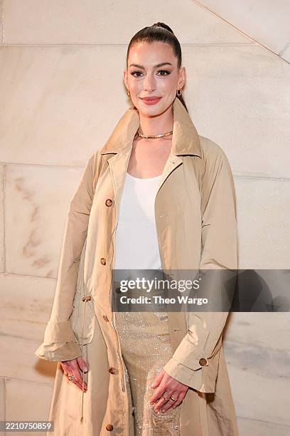 Anne Hathaway attends the Ralph Lauren Collection Fall 2025 on April 17, 2025 in New York City.