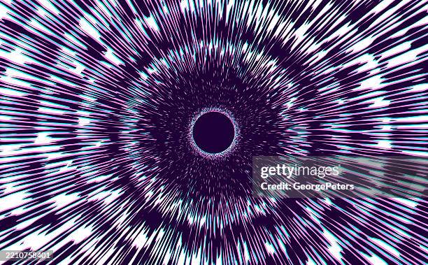motion blur zoom background with glitch technique - speed radar stock illustrations