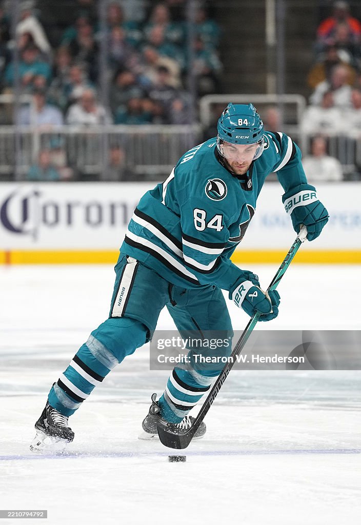 Jan Rutta Jan Rutta of the San Jose Sharks skates with control of the puck ...