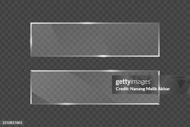 realistic clear flat glass, window, or mirror with transparent background - clear perspex stock illustrations