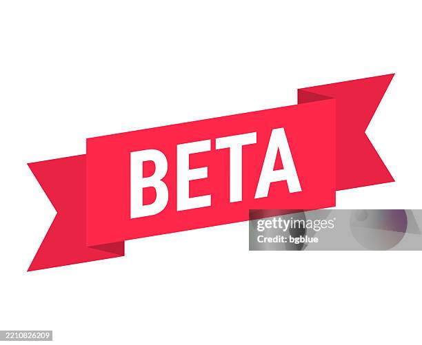 beta - red banner on white background - beetroot stock illustrations