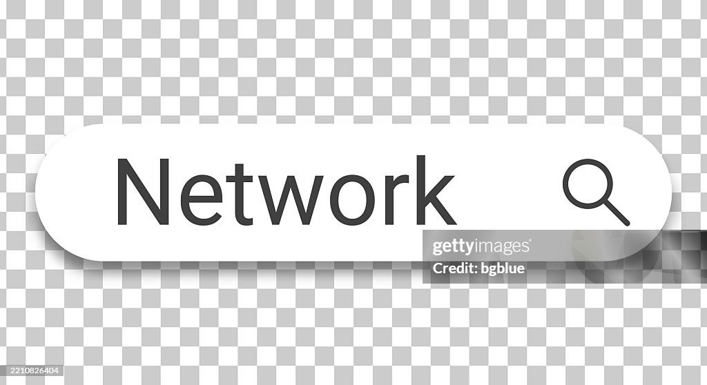 Network Search Bar On Transparent Background High-Res Vector Graphic ...