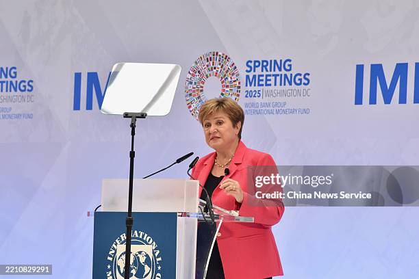 International Monetary Fund Managing Director Kristalina Georgieva delivers a speech titled "Toward a Better Balanced and More Resilient World...