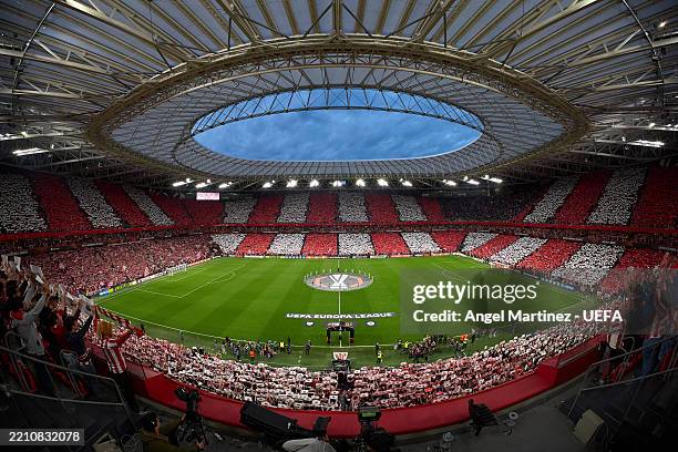 General view inside the stadium prior to the UEFA Europa League 2024/25 Quarter Final Second Leg match between Athletic Club and Rangers FC at...