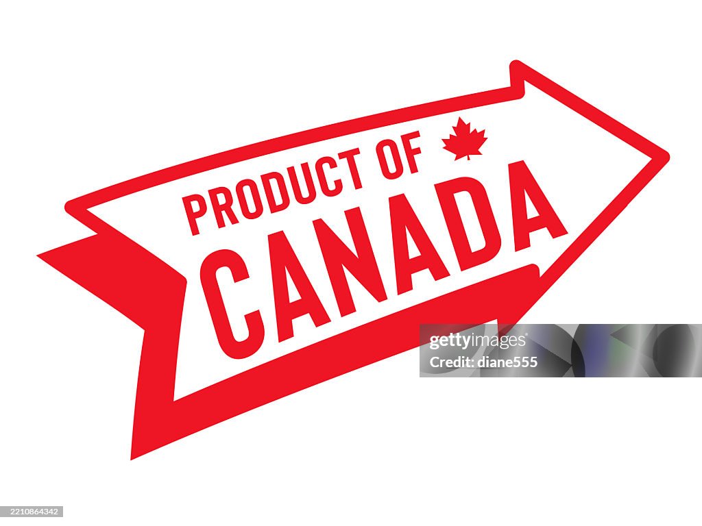 Canada Sticker Or Badge On A Transparent Base