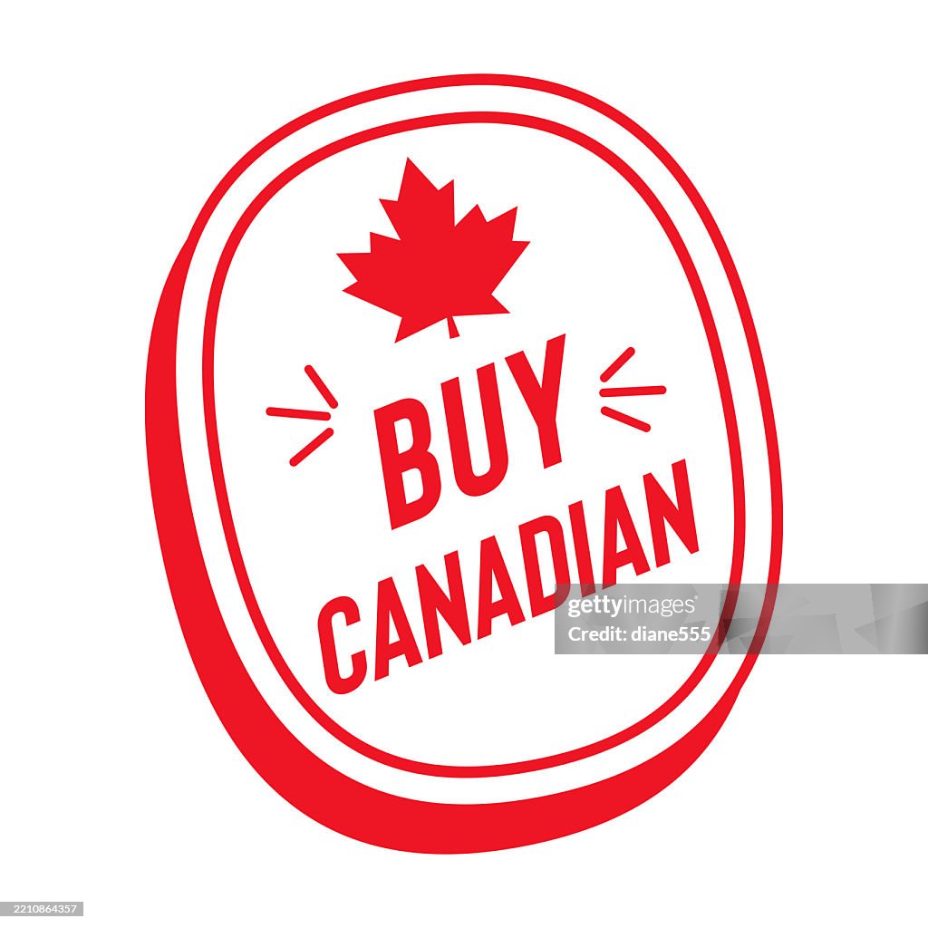 Canada Sticker Or Badge On A Transparent Base
