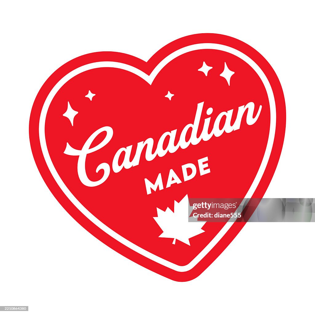 Canada Sticker Or Badge On A Transparent Base