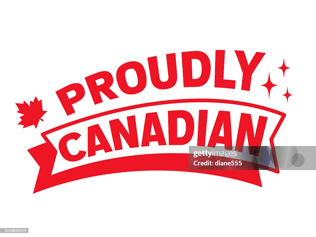 Canada Sticker Or Badge On A Transparent Base
