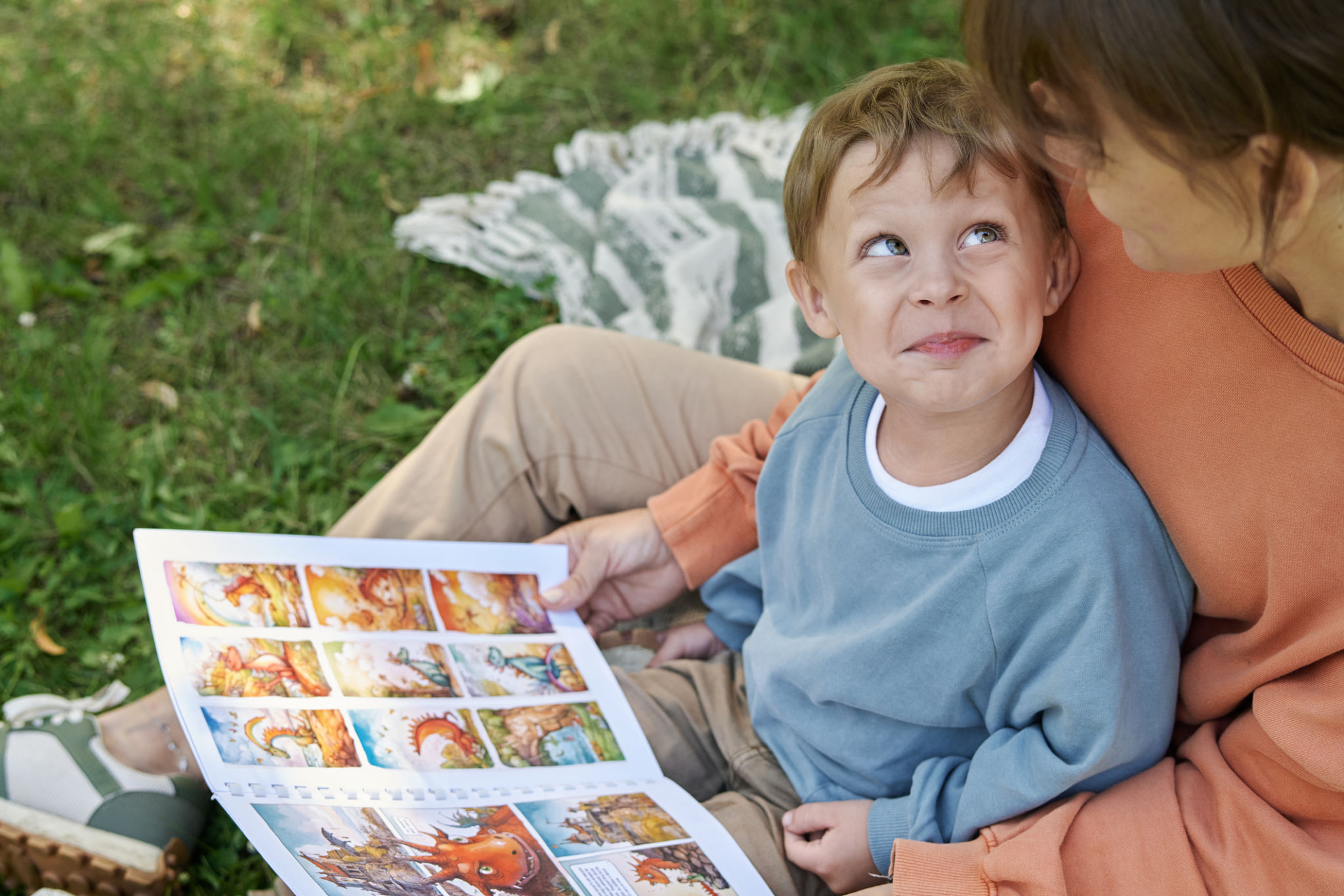 parent reading child