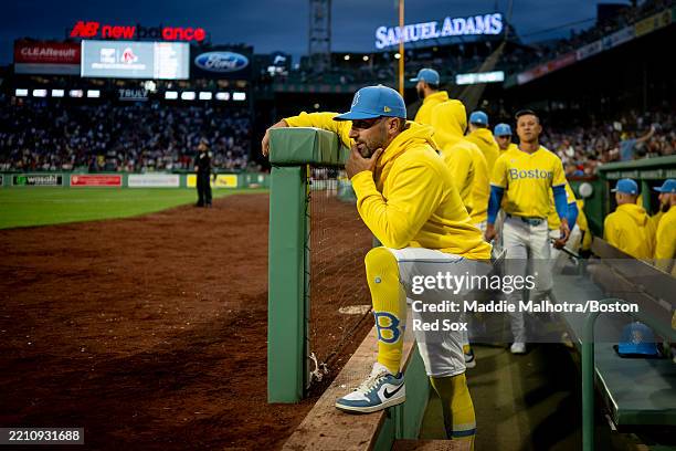 Fatse Hitting coach Pete Fatse of the Boston Red Sox looks on from the ...