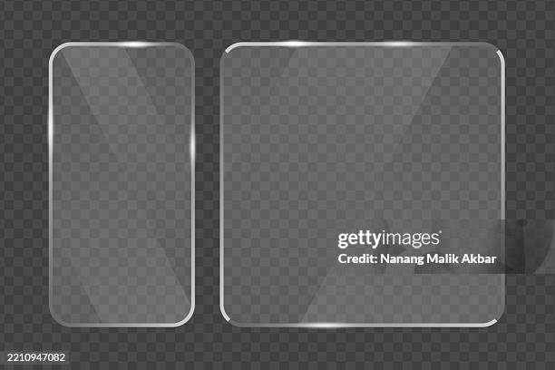 realistic clear flat glass, window, or mirror with transparent background - facade cleaning stock illustrations