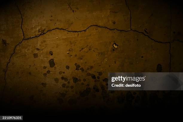 distressed blank empty old rusty grunge textured surface abstract scratched texture dark brown spooky halloween vector cracked weathered whitewashed plastered wall like background with splattered spots - chocolate splatter stock illustrations