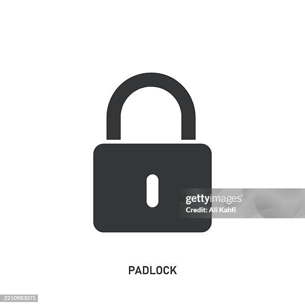 padlock glyph solid icon. solid icon that can be applied anywhere, simple, pixel perfect and modern style. - case closed stock illustrations