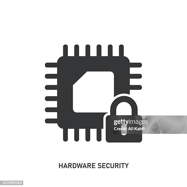 hardware security glyph solid icon. solid icon that can be applied anywhere, simple, pixel perfect and modern style. - case closed stock illustrations