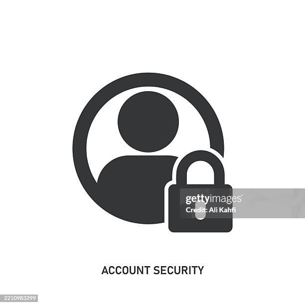account security glyph solid icon. solid icon that can be applied anywhere, simple, pixel perfect and modern style. - computer key board stock illustrations