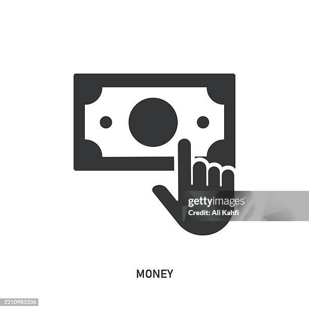 money glyph solid icon. solid icon that can be applied anywhere, simple, pixel perfect and modern style. - cheque donation stock illustrations
