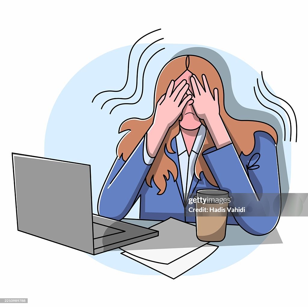 Stressed Businesswoman at Work