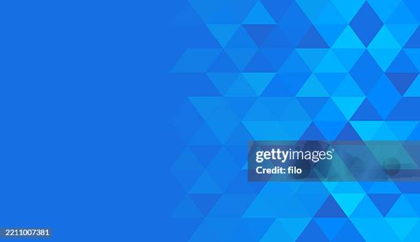 blue triangle background pattern mosaic edge blend - facet joint stock illustrations