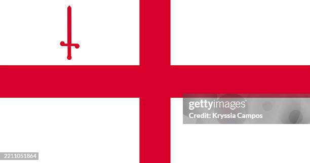 flag of the city of london - england - patriotic banner stock pictures, royalty-free photos & images