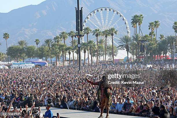 Pain performs at the Coachella Stage during the 2025 Coachella Valley Music and Arts Festival on April 19, 2025 in Indio, California.