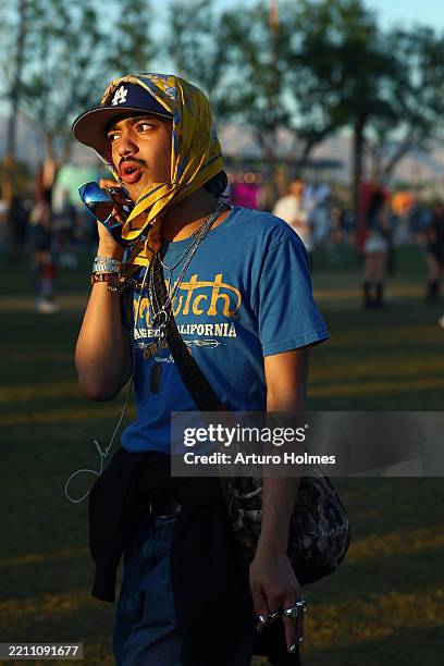 Festivalgoers attend the 2025 Coachella Valley Music and Arts Festival on April 19, 2025 in Indio, California.
