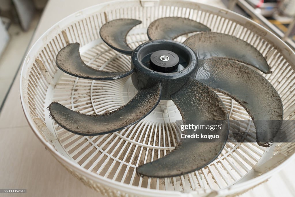 Dirt absorbed by the fan structure