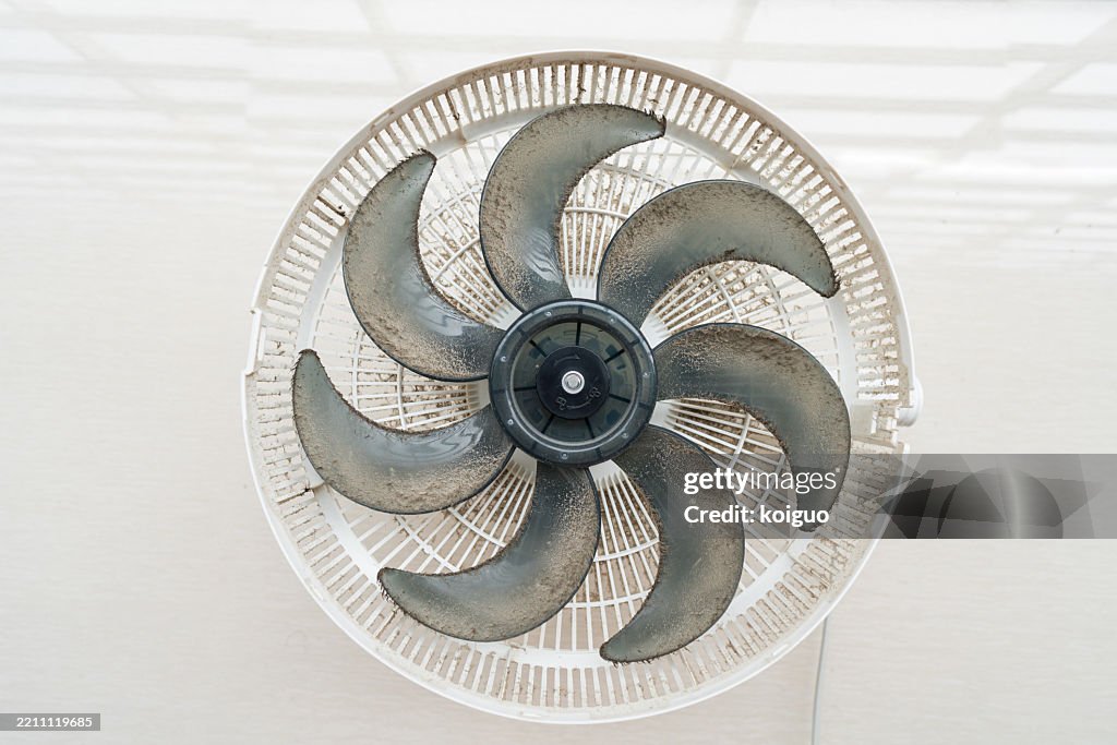 Dirt absorbed by the fan structure
