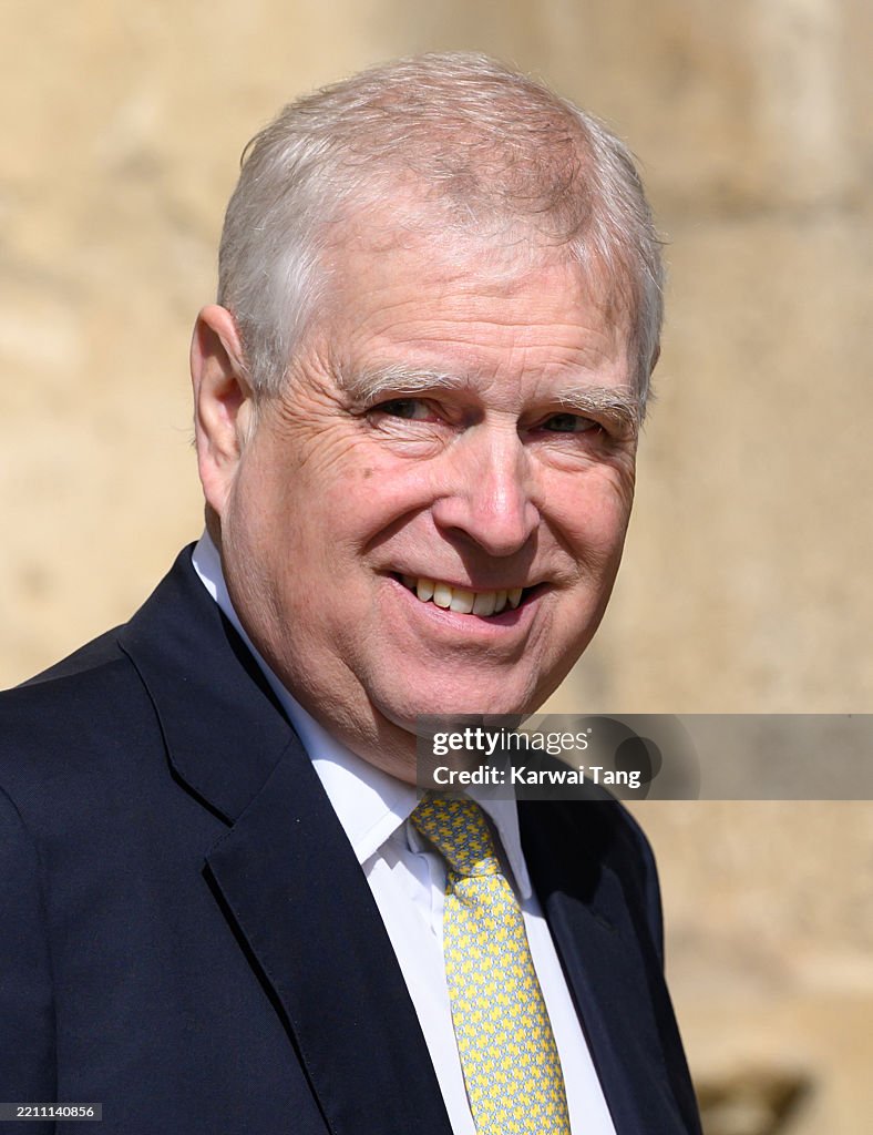 King Charles III And Queen Camilla Attend The 2025 Easter Service At St George's Chapel