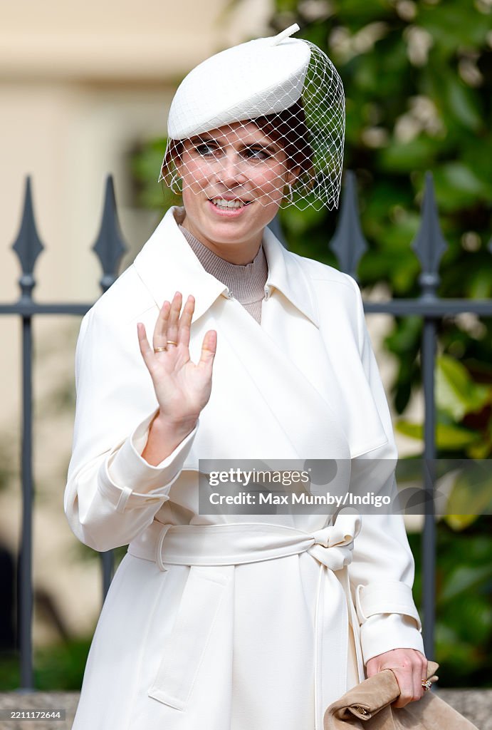 King Charles III And Queen Camilla Attend The 2025 Easter Service At St George's Chapel
