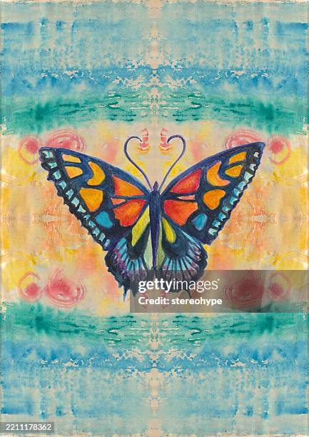 elemental butterfly - desert animals stock illustrations