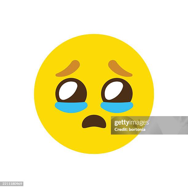 pleading face emoji icon - prayer circle stock illustrations