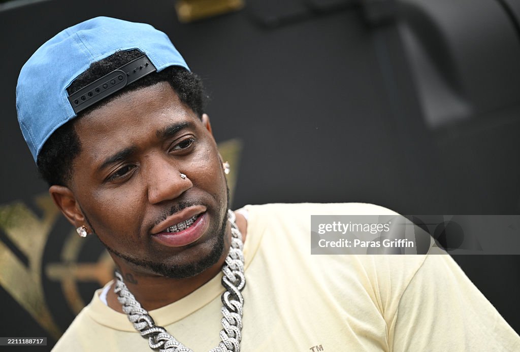 Frito Bank Rapper Rapper YFN Lucci attends the 2nd Annual Golden Bunny Bash at The Bank ...