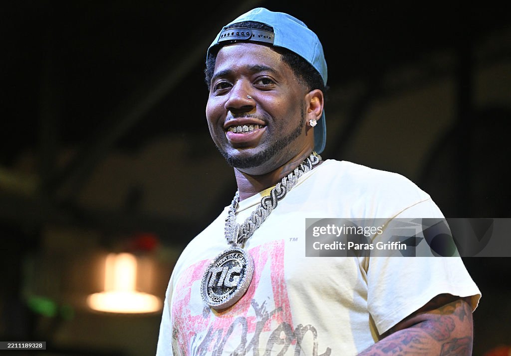 Bank The Rapper Rapper YFN Lucci attends the 2nd Annual Golden Bunny Bash at The Bank ...