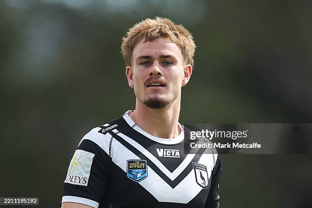Lachlan Galvin of the Magpies warms up during the round seven NSWRL match between Western Suburbs Magpies and Parramatta Eels at , on April 21 in...